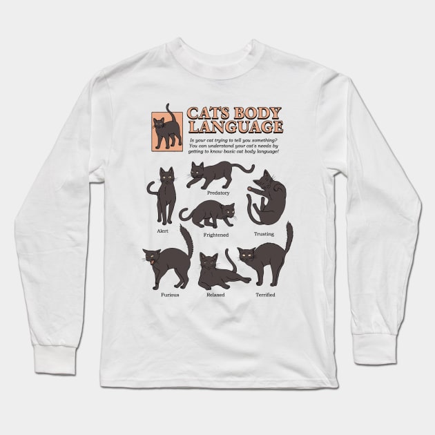 Cats Body Language Long Sleeve T-Shirt by thiagocorrea